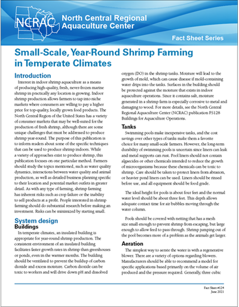 Small-Scale, Year-Round Shrimp Farming in Temperate Climates image number 0