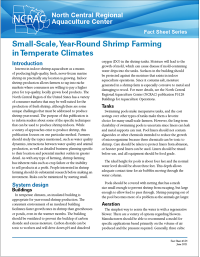 Small-Scale, Year-Round Shrimp Farming in Temperate Climates