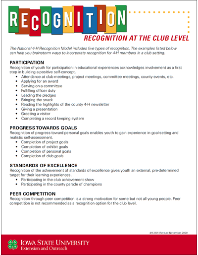 Recognition at the Club Level