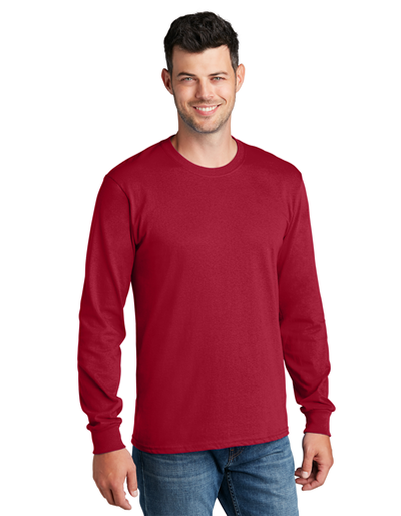 Master Gardener - Port & Company Long Sleeve Core Cotton Tee Red Medium image number 0