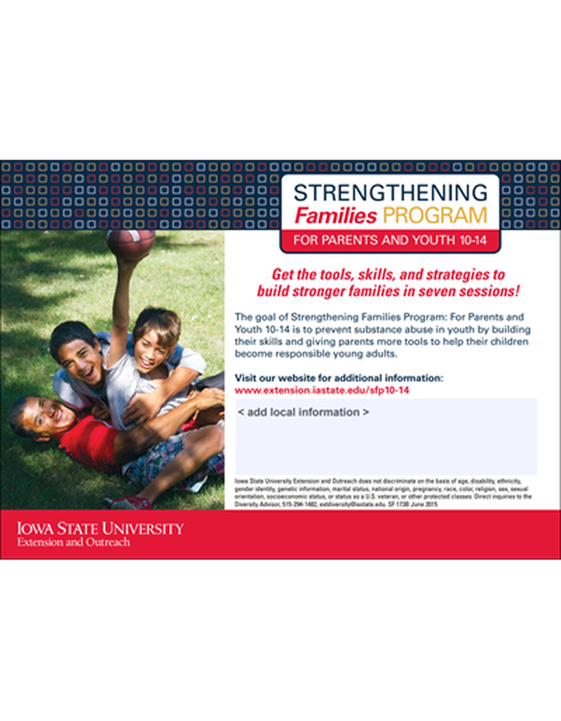 Strengthening Families Program: For Parents and Youth 10-14 - eBlast image number 1