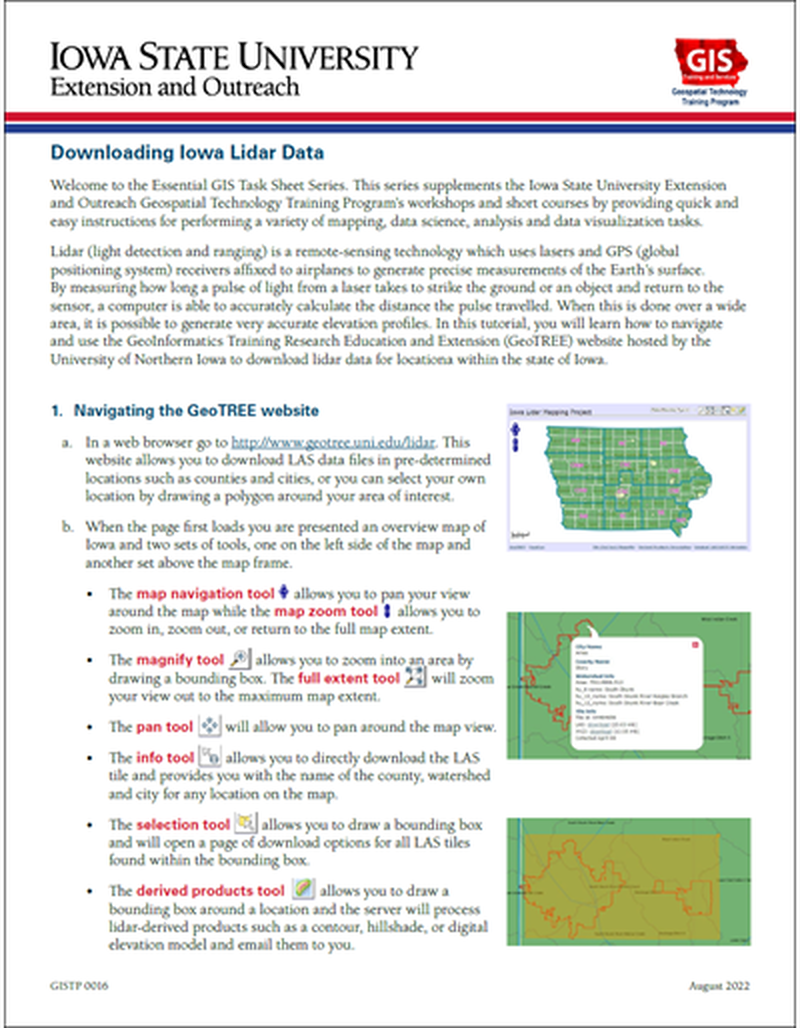 Downloading Iowa Lidar Data image number 0