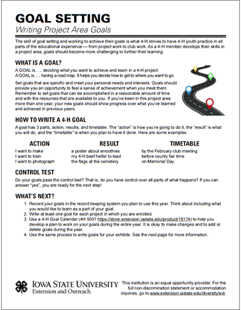 Goal Setting: Writing Project Area and Exhibit Goals image number 0