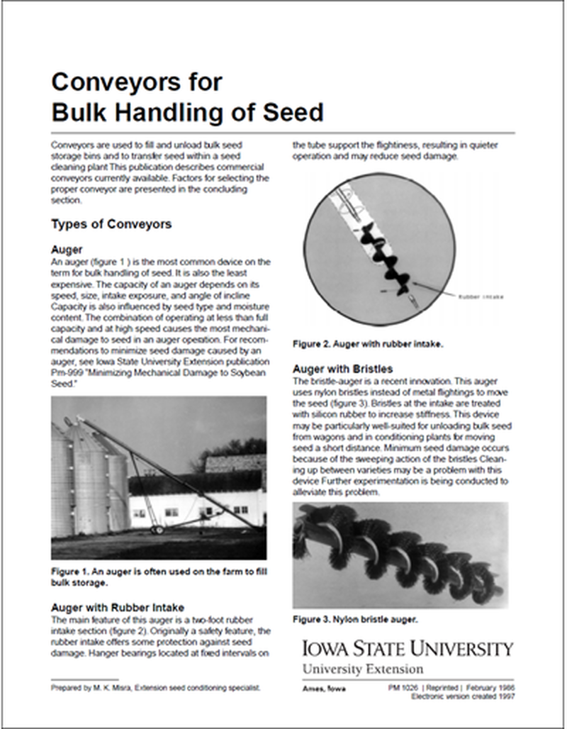 Conveyors for Bulk Handling of Seed image number 1