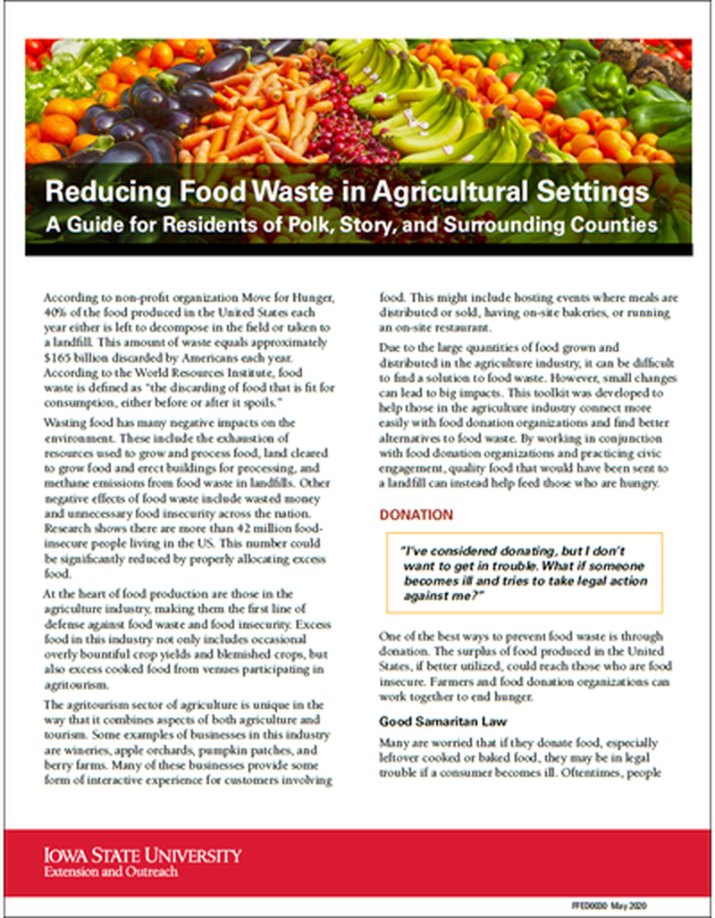 Reducing Food Waste in Agricultural Settings image number 0