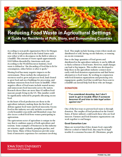 Reducing Food Waste in Agricultural Settings
