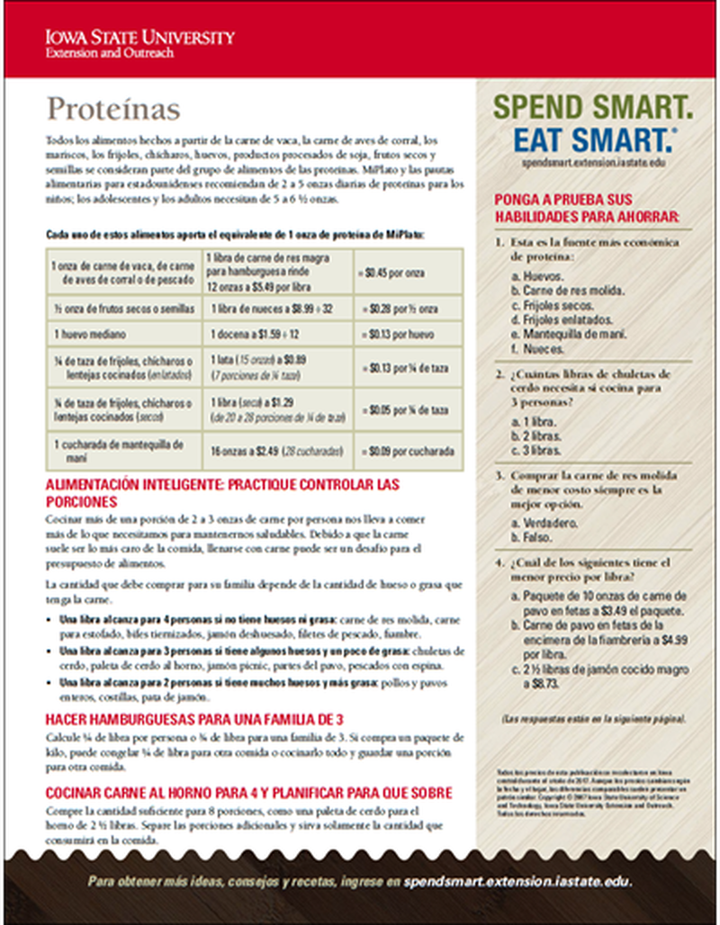 Spend Smart. Eat Smart. -- Protein image number 1