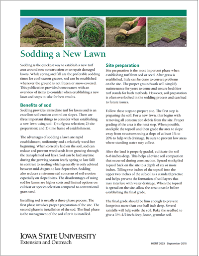 Sodding a New Lawn