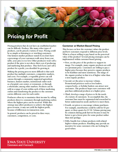 Pricing for Profit