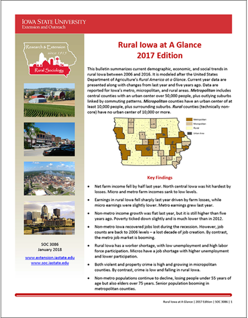 Rural Iowa at A Glance 2017 Edition image number 0