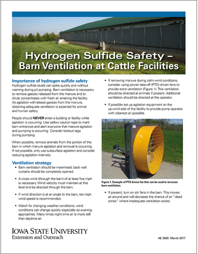 Hydrogen Sulfide Safety - Barn Ventilation at Cattle Facilities