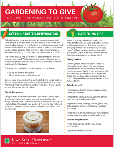 June Dehydration -- Gardening to Give