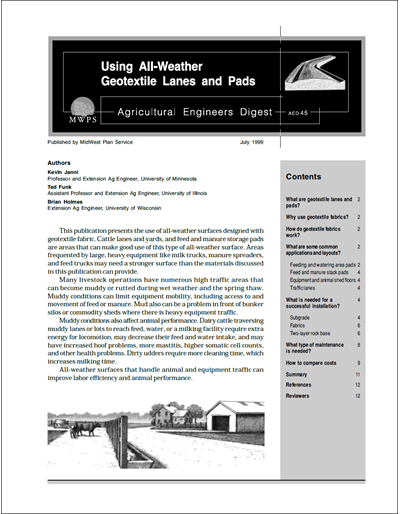 Using All-Weather Geotextile Lanes and Pads