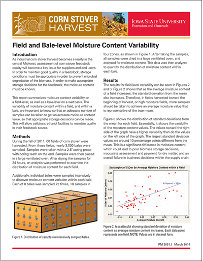 Field and Bale-level Moisture Content Variability