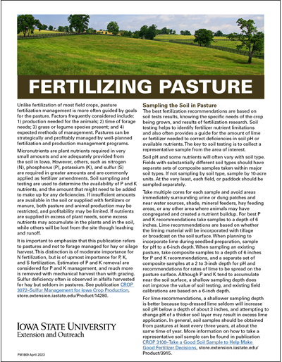 Fertilizing Pasture