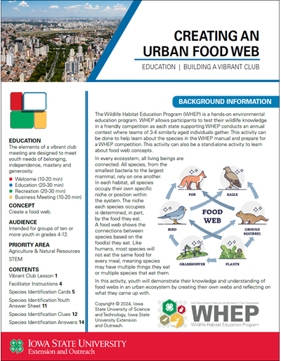 Creating an Urban Food Web -- Vibrant Clubs