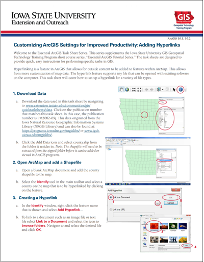Customizing ArcGIS Settings for Improved Productivity: Adding Hyperlinks