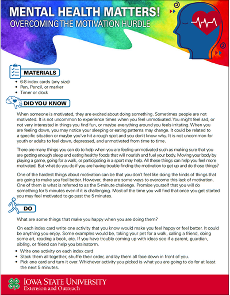 Overcoming the Motivation Hurdle - Mental Health Matters! image number 0