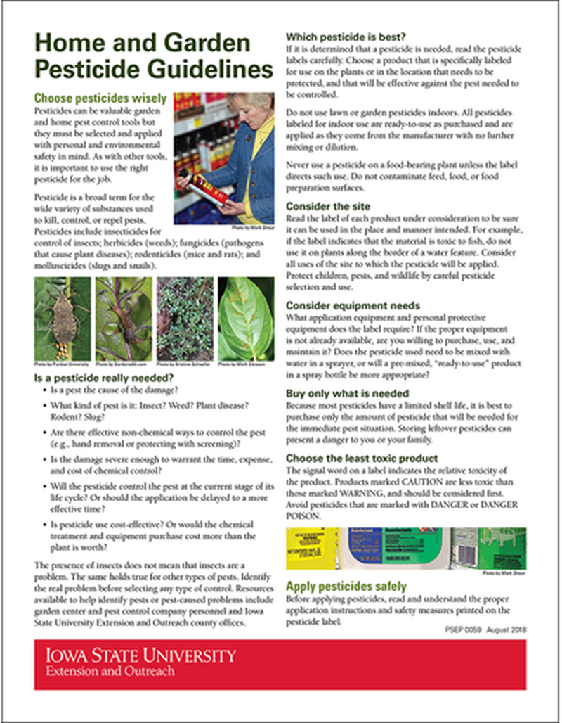 Home and Garden Pesticide Guidelines image number 0