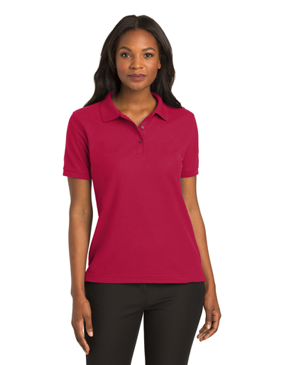 Master Gardener - Port Authority Ladies Silk Touch Polo Red Medium