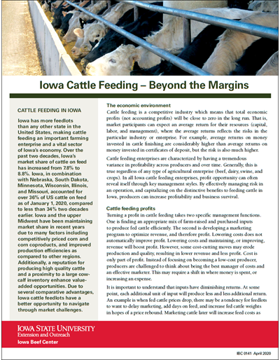 Iowa Cattle Feeding - Beyond the Margins