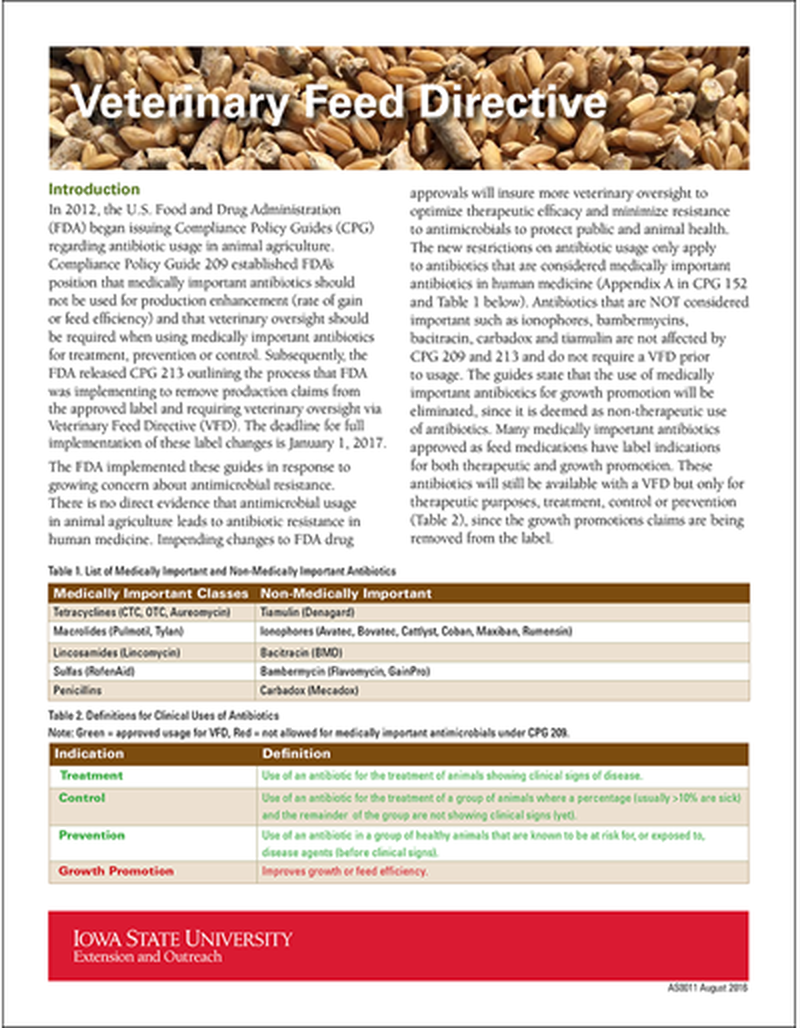 Veterinary Feed Directive image number 0