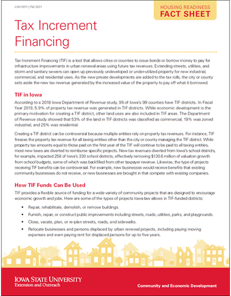 Housing Readiness Fact Sheet: Tax Increment Financing image number 0