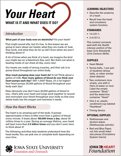 Your Heart What Is It -- Heart Health Lesson