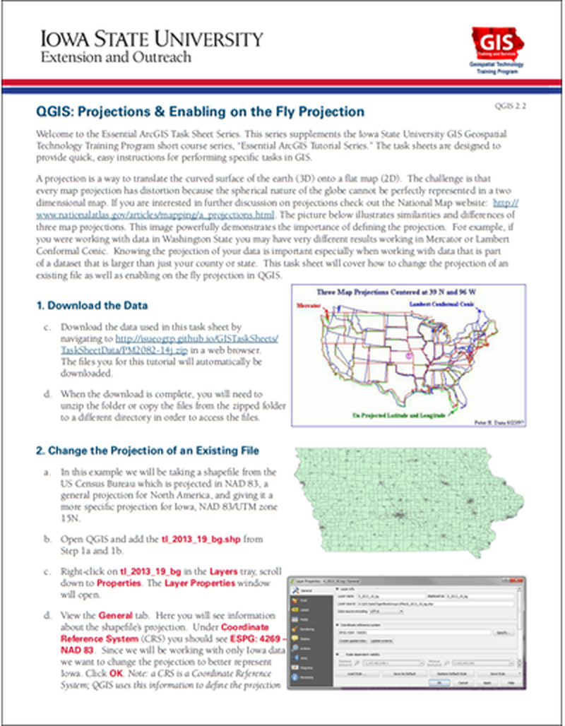 QGIS: Projections & Enabling on the Fly Projection (v2.2) image number 0