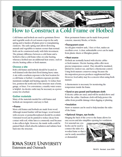 How to Construct a Cold Frame or Hotbed