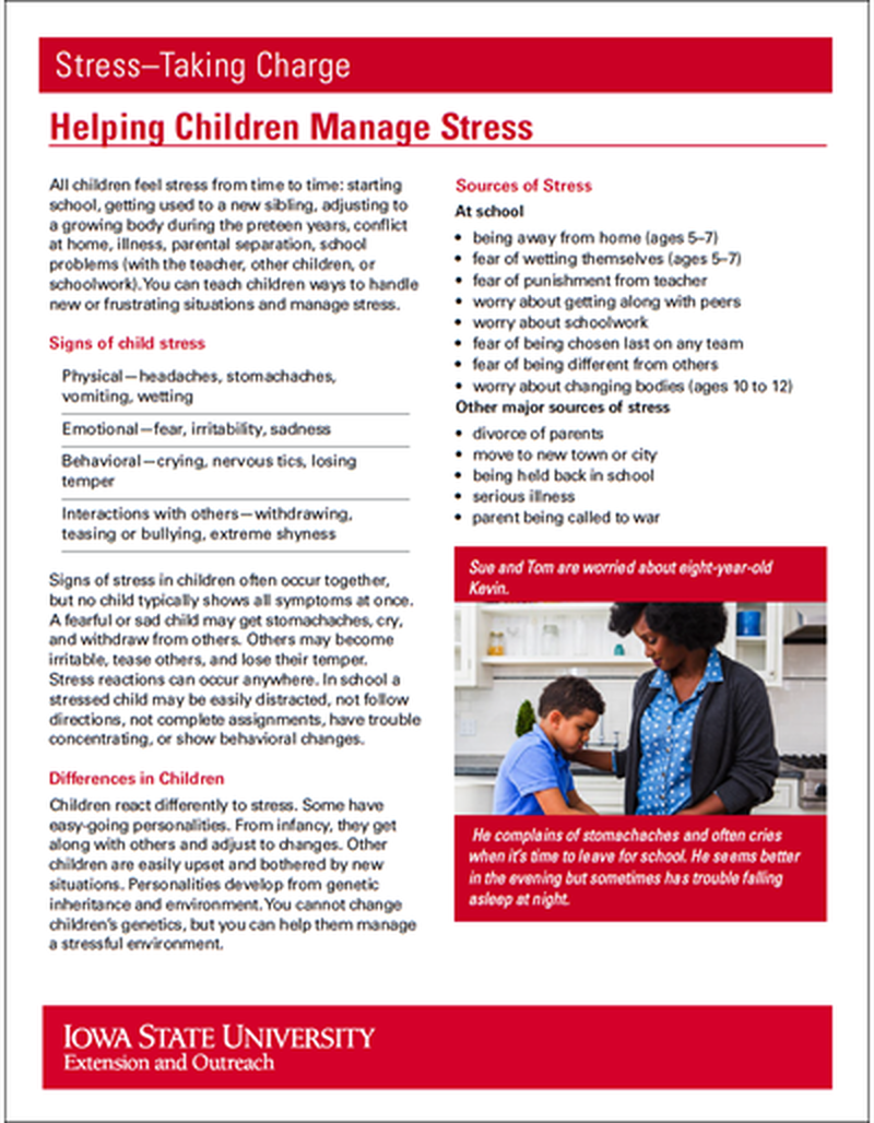 Helping Children Manage Stress - Stress: Taking Charge image number 0