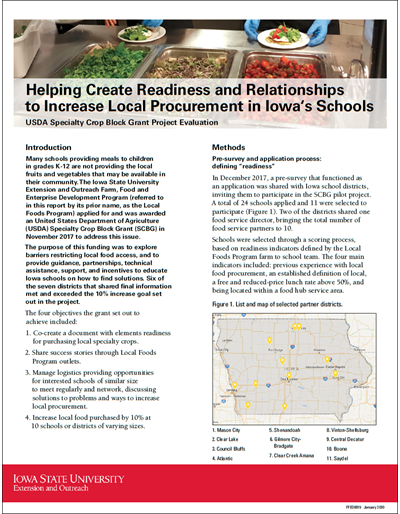 Helping Create Readiness and Relationships to Increase Local Procurement in Iowa's Schools