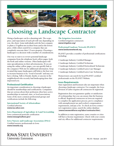 Choosing a Landscape Contractor