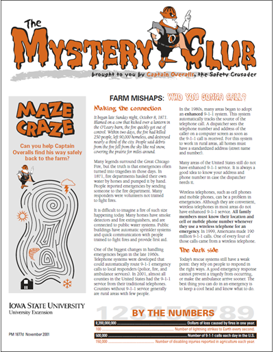 Farm Mishaps:  Who You Gonna Call? -- The Mystery Club