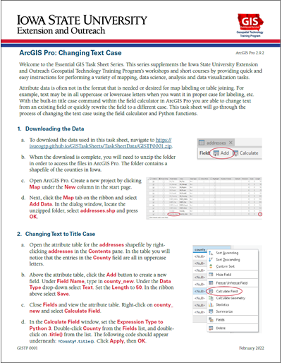 ArcGIS Pro: Changing Text Case