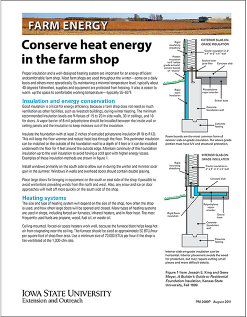 Conserve Heat Energy in the Farm Shop - Farm Energy image number 0