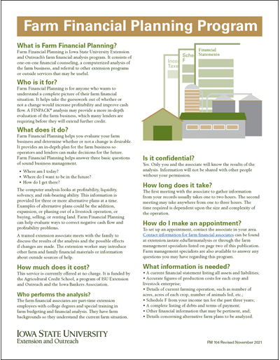 Farm Financial Planning Program