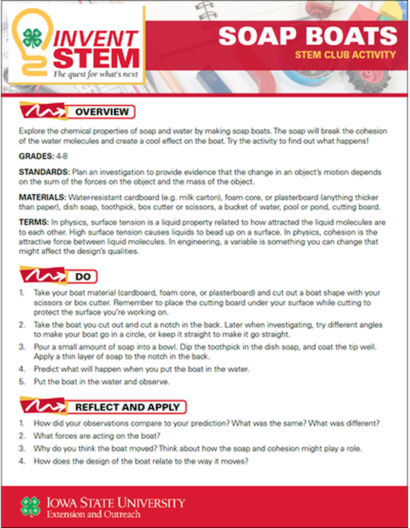 Soap Boats -- InventSTEM Club Activity image number 0