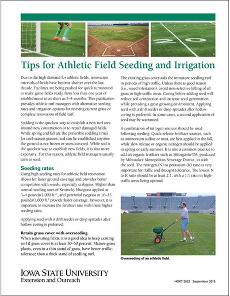 Athletic Field Seeding and Irrigation Tips image number 0