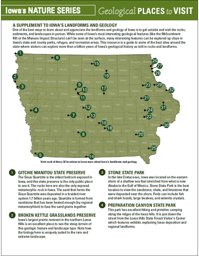 Geological Places to Visit - Iowa's Nature Series