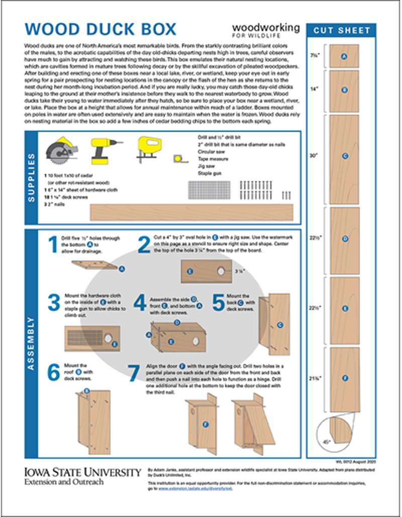 Woodworking for Wildlife - Wood Duck Box image number 0