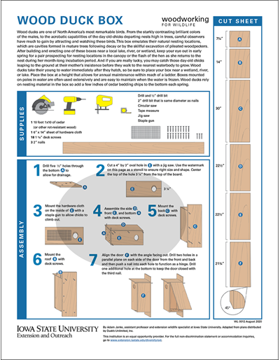 Woodworking for Wildlife - Wood Duck Box