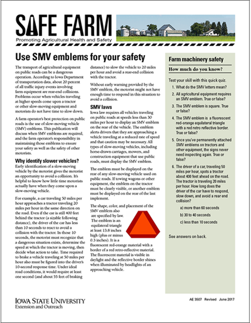 Use SMV emblems for your safety -- Safe Farm image number 0