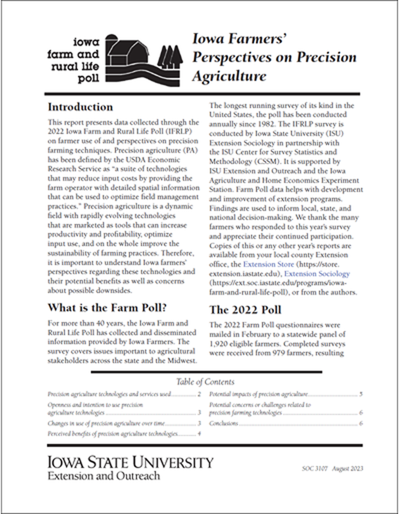 Iowa Farmers’ Perspectives on Precision Agriculture image number 0