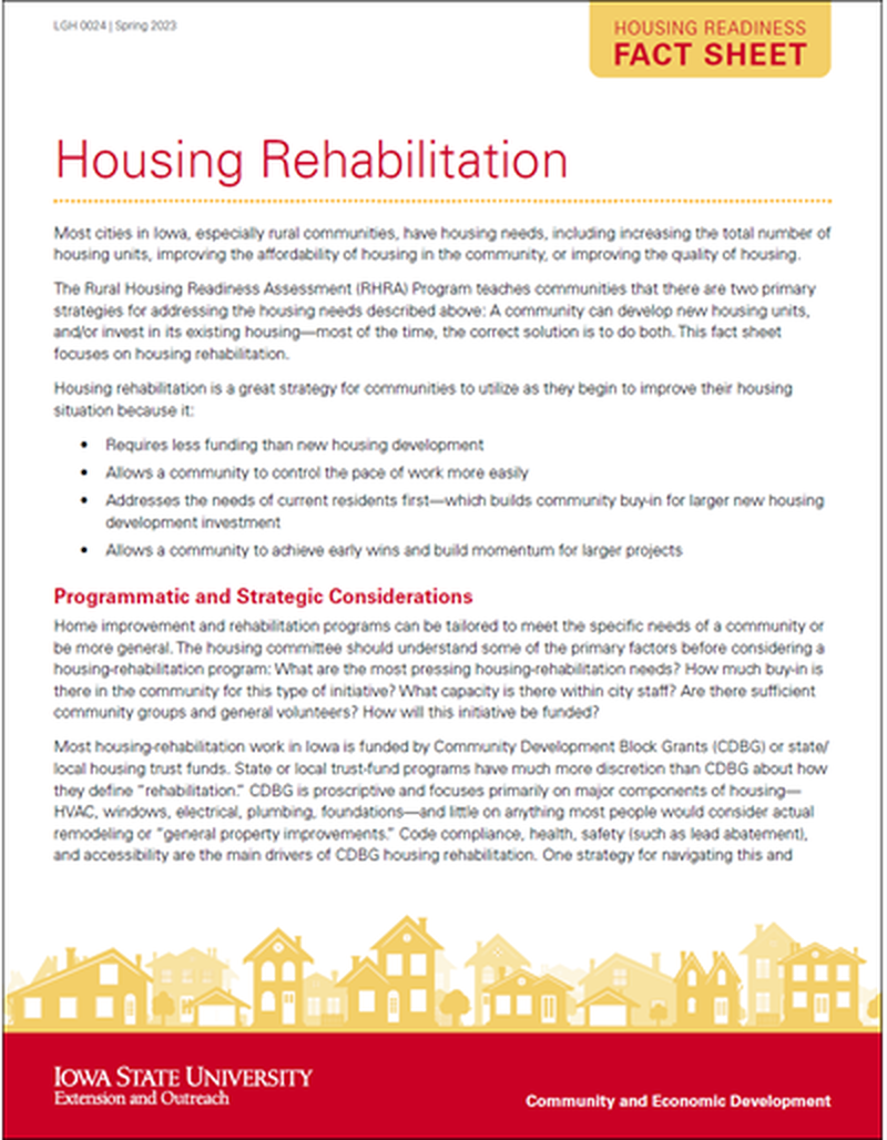Housing Readiness Fact Sheet: Housing Rehabilitation image number 0