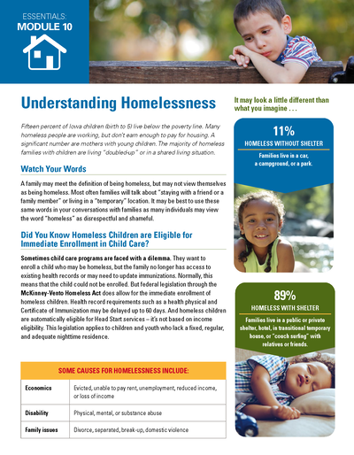 Understanding Homelessness - Essentials Child Care