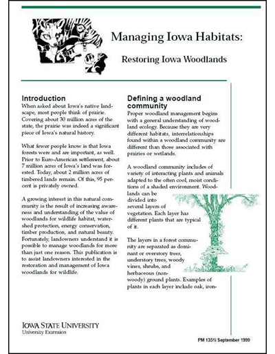Restoring Iowa Woodlands - Managing Iowa Habitats