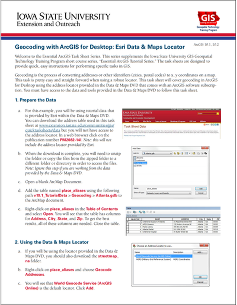 Geocoding with ArcGIS for Desktop: Esri Data & Maps Locator image number 0