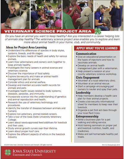 Veterinary Science Project Area Guide