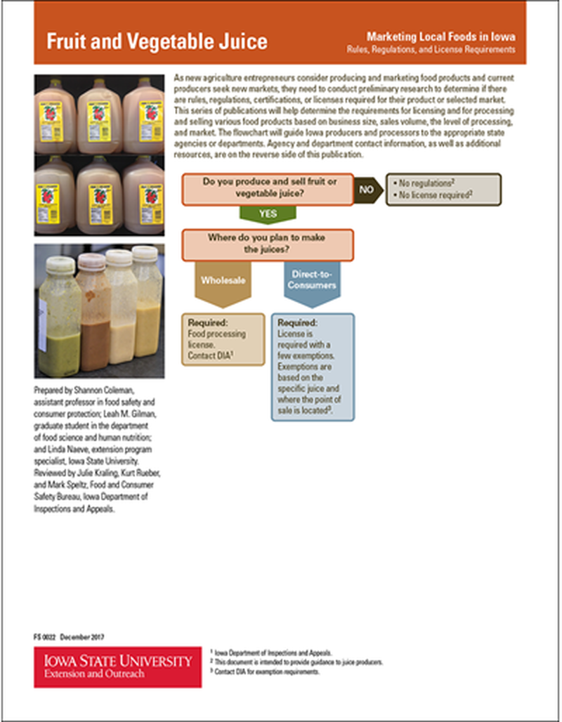 Marketing Local Foods in Iowa - Fruit and Vegetable Juice image number 0